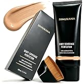 Waterproof Tattoo Cover Up Makeup with Brush, Golden Radiance, 3.4 fl oz | Body concealer for legs, tattoos, scars, bruises &amp; uneven tone; warm golden beige for light-medium skin