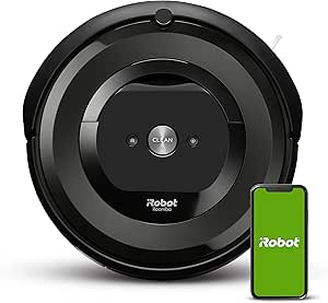 iRobot Roomba E5 (5150) Robot Vacuum - Wi-Fi Connected, Works with Alexa, Ideal for Pet Hair, Carpets, Hard, Self-Charging Robotic Vacuum, Black