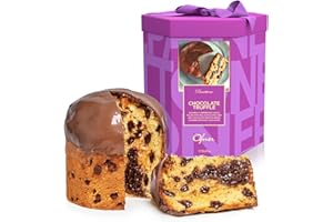 Panettone with Chocolate Truffle Cream Filling 35.3 oz – Naturally Fermented Buttery Dough – Soft, Moist, Flavorful Holiday Cake – Ofner