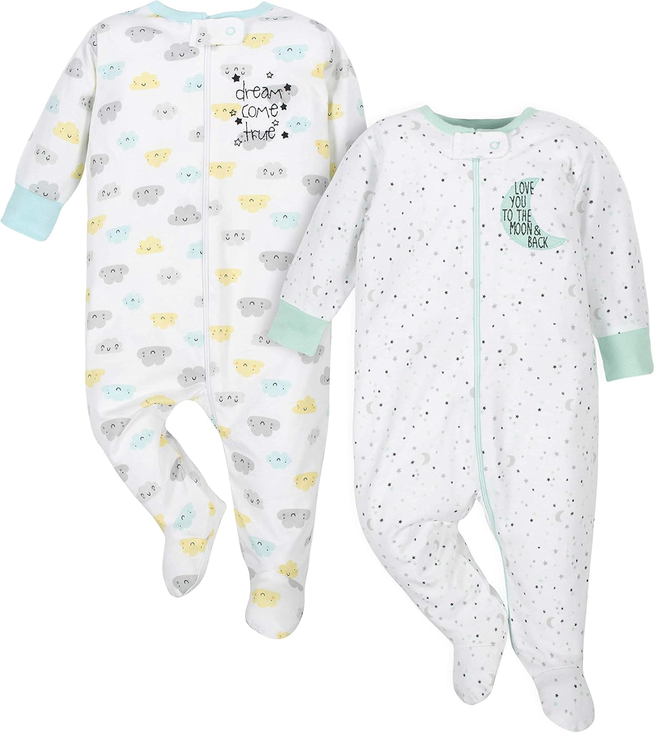 Gerber Baby Girls' 2-Pack Sleep 'N Play: Clothing