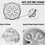 TOKAYIFE Slow Feeder Dog Bowl Small 16cm Grey Anti-Choking Puzzle view 3