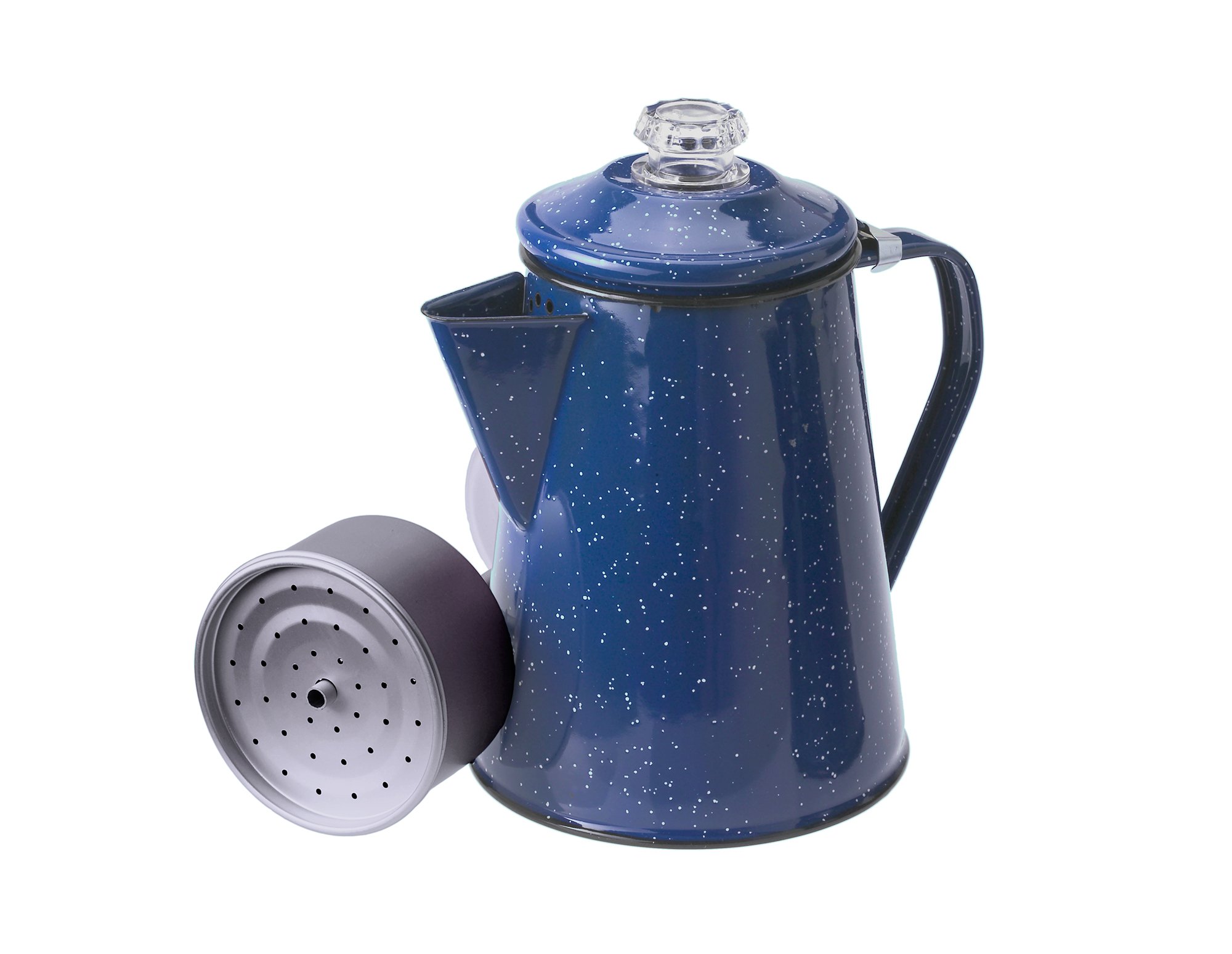 Coffee Tea Percolator GSI Pot 8 Cup Blue Enamel Camping Outdoor Party