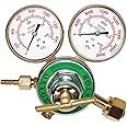 KLLsmDesign Heavy Duty Oxygen Regulator, Large Tank Gauge Cutting Torch Regulator, Outlet 0-200PSI Inlet 0-4000PSI CGA 540