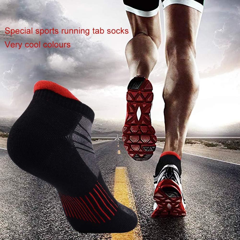 Mens Ankle Low Cut Athletic Tab Socks for Men Sports Comfort Cushion Sock 6 Pack, Multicoloured, Sock Size 10-13 at  Men’s Clothing store