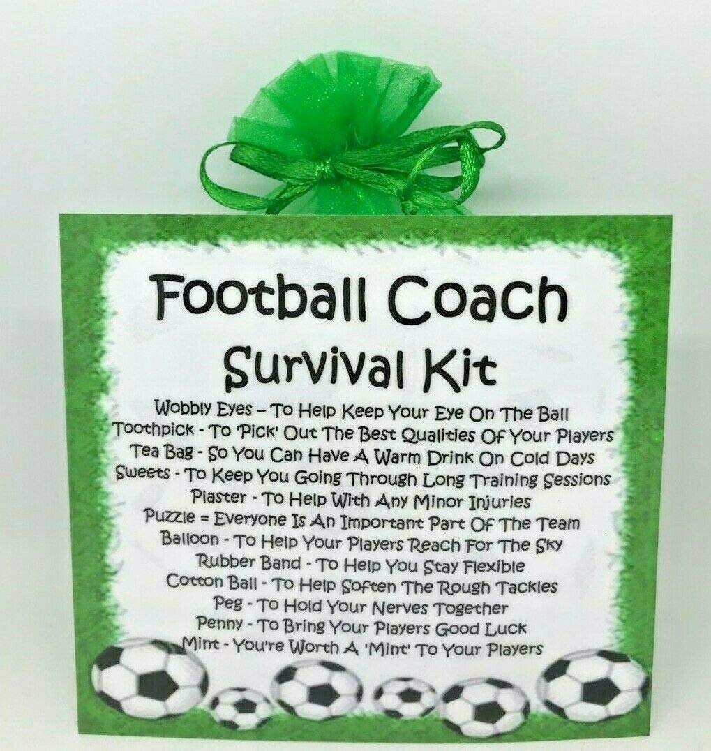 Football Coach Survival Kit Fun Novelty Gift Card Thank You 