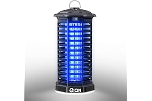 IQN Bug Zapper, Mosquito Fly Zapper Outdoor w/LED Light, Plug in Electric Mosquito Fly Traps Killer -Easy to Hang for Home, Patio, Backyard（Black