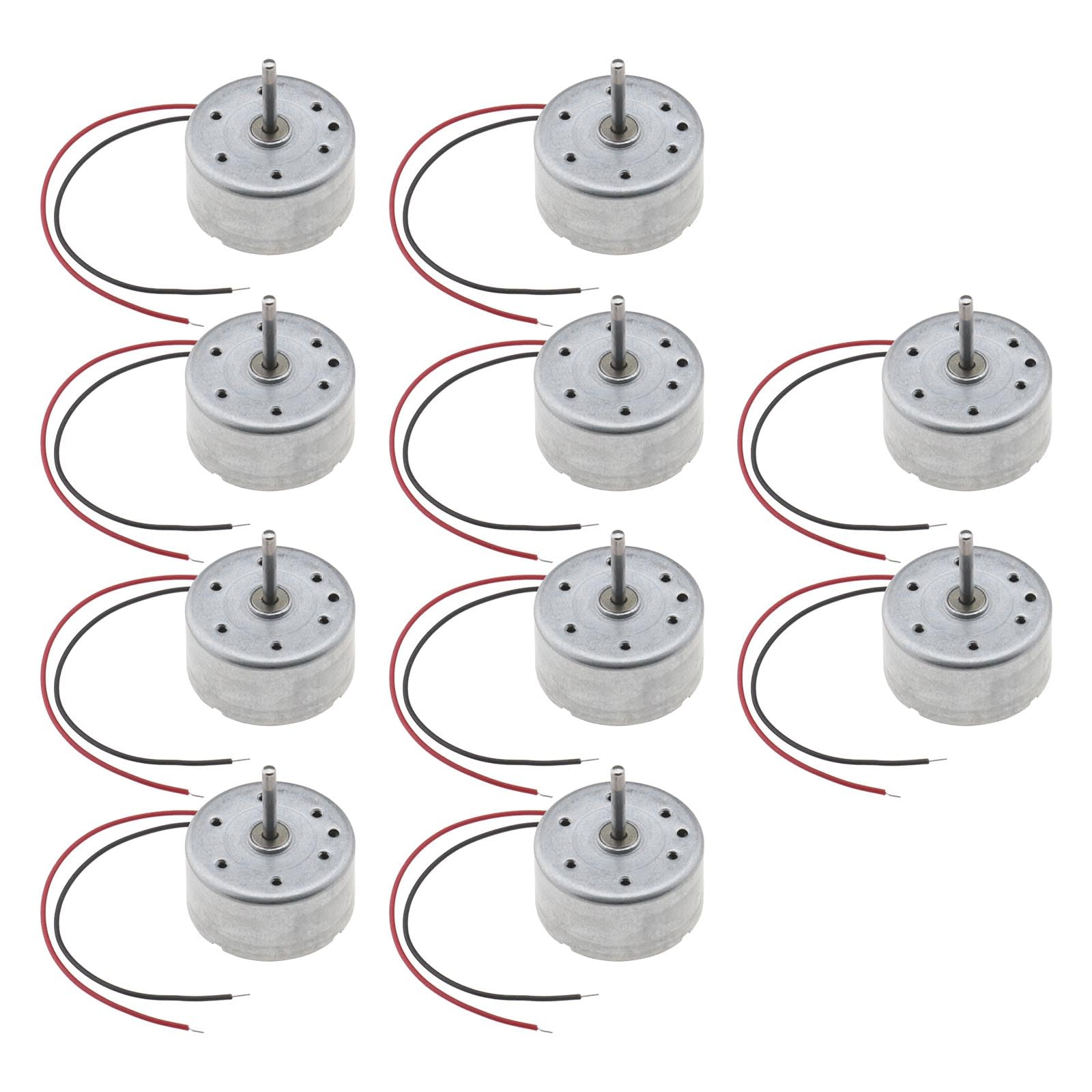 OTOTEC 10Pcs Mini Fan Motor 1730RPM DC 3V Mini Generator Motors Mini Electric Motor Accessories for Model Cars Airplanes Scientific Experiments