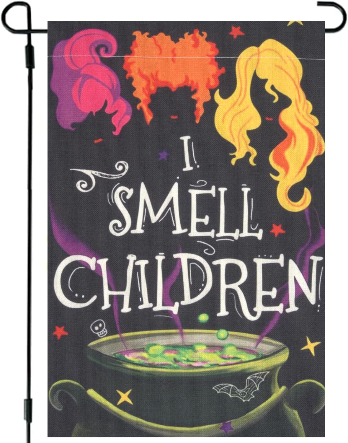 Flags - Halloween Garden Flag Double Sided,12×18 Inch Sisters Halloween Decorations Outdoor,Burlap Rustic Garden Decor for Farmhouse Yard Front Porch