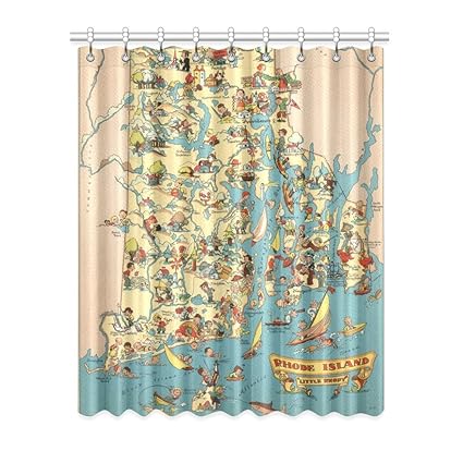 Amazon Com Vintage 1935 Rhode Island State Map Window Curtain