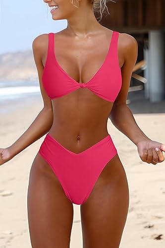 geluboao Two Piece Bright Pink Bathing Suits for Teen Sexy V Neck Bikini Bras Cheeky High Cut Thong Bikini Bottom XL in Dubai - UAE | Whizz Sets geluboao Two Piece Bright Pink Bathing Suits for Teen Sexy V Neck Bikini Bras Cheeky High Cut Thong Bikini Bottom XL in Dubai - UAE | Whizz Sets