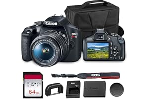 Canon EOS Rebel T7 DSLR Camera | 24.1MP APS-C CMOS Sensor with DIGIC 4+ Image Processor | Built-in Wi-Fi & NFC | EF Lens Compatible Beginner Photography Camera Kit with Shoulder Bag and 64GB Card