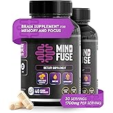 (2 Pack) - Nootropic Memory Booster Supplement for Adults - Lion’s Mane Capsules with Omega-3, Ashwagandha & L-Theanine for Focus & Memory - Gluten-Free 120 Capsules