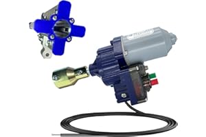 UYGALAXY 100W Greenhouse Film Roll Up Side Motor 1 3/8" Roll Bar Adapter + Precise Bearing Climber for Greenhouse Automatic Ventilation (with Creeper)