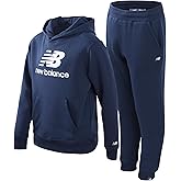 New Balance Boys Sweatpants Set - 2 Piece Fleece Pullover Hooded Boys Sweatshirt and Joggers Youth Kids Activewear (8-20)