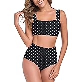 Ocean Blues Women's High Waisted Bikini Set Two Piece Bathing Suits