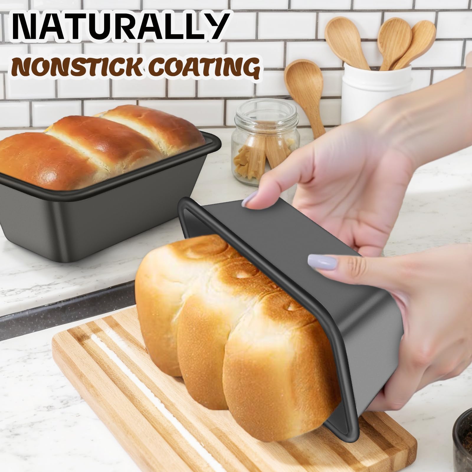 Baking Pans Set, Nonstick Bakeware Sets, Oven Pans for Cooking, AIVIKI 6 Pieces Baking Sheets Set Including Cookie Sheet, Deep Roaster Pan, Square Pan, Loaf Pan, Muffin Pan, Carbon Steel Baking Set
