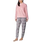 Jane and Bleecker Ladies Cozy Fleece Lounge Pajama Set (Pink