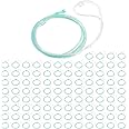 ANSNF Standard Oxygen Nasal Cannula for Adult - 7 ft, Soft Material, Kink Resistant, Lightweight Tubing (100 Pack)