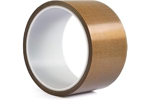 Gdrtwwh High Temperature Tape for Vacuum Sealer Machine,Hand Impulse Sealers-Teflon Tape/PTFE Fabric Tape Fits FoodSaver,Seal A Meal, Weston,CabellaSeal (2 inch x 33 Feet x 0.13mm)