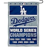 Dodgers 9 Time World Champions Series Double Sided Garden Flag