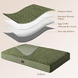 EHEYCIGA Orthopedic Dog Bed Medium 76x51x9cm Removable Cover Dark Green view 4
