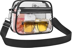 USPECLARE Clear Bag for Stadium Events Clear Handbags Purses for Sports Fans Transparent Crossbody Bag for Concerts Festivals