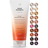FOUR REASONS Color Mask, Copper (27 Colors) – Hair Gloss & Color Depositing Conditioner – Semi Permanent Hair Toner for Color-Treated Hair Color For Women – Vegan & Cruelty-Free – 6.76 fl oz