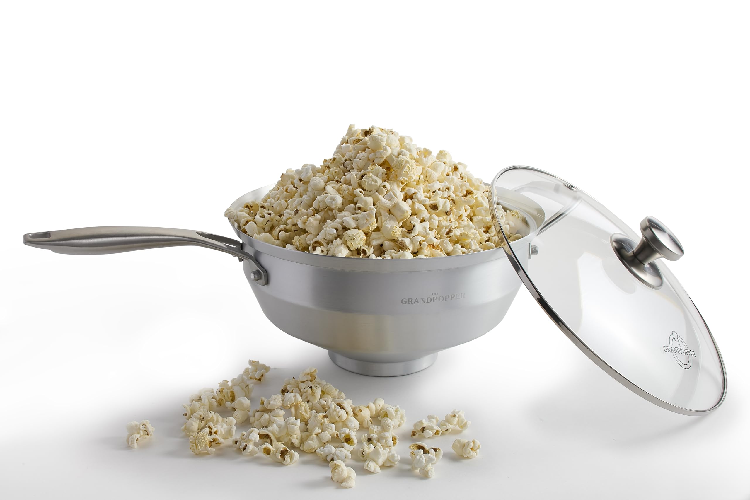 Photo 1 of The Grandpopper Popcorn Popper | No-Shake, No-Stir Premium Stovetop Popcorn Maker | Popcorn Pan | Popcorn Pot | Pops Kernels Perfectly Without Burning | Easy Serving