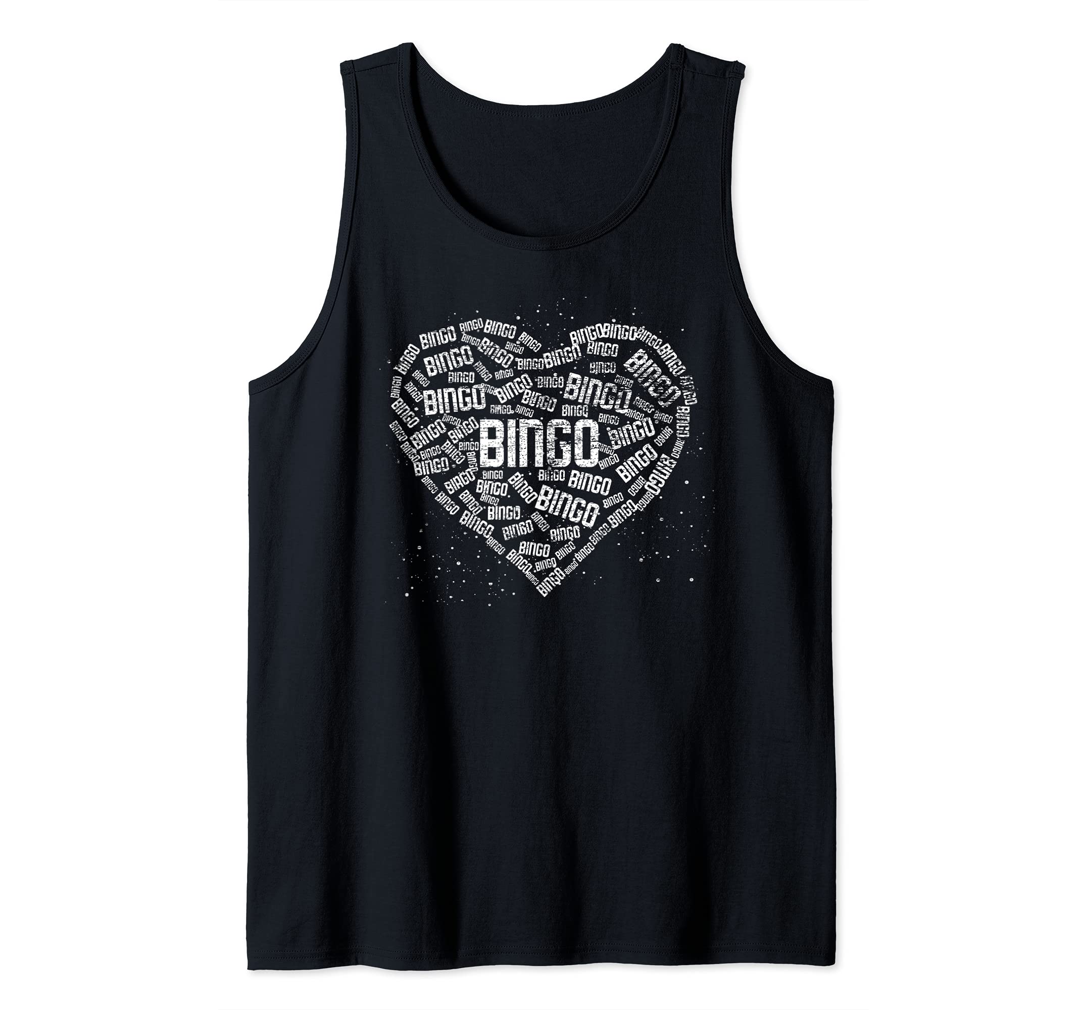 Gambling Heart Bingo Caller Lottery Bingo Player Gift Bingo Tank Top