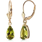 Galaxy Gold GG 14k Yellow Gold Dangle Earrings with Peridots