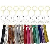 5.9'' 8pcs PU Leather Tassel With Lobster Swivel, Keychain For Handbag Phone Car Key Jewelry DIY GD189