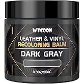 WYCOON Leather Recoloring Balm & Color Restorer | Dark Gray Leather Dye, Paint & Repair Kit for Furniture, Couches, Car Seats, Shoes | Restore Faded & Scratched Surfaces