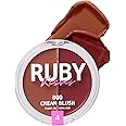 Ruby Kisses Duo Cream Blush, Smooth, Natural-Looking, Long-Lasting Face Makeup Blush for Cheeks, Lips, and Eyes, Buildable and Blendable, Infused with Green Tea, Aloe Vera Extract, and Hyaluronic Acid