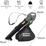 Gracious Gardens 3000W Leaf Blower Vacuum 35L Bag 10:1 Shredder view 6