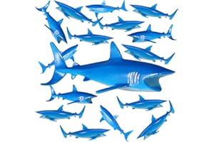 32Pcs Plastic Shark for Drinks, Shark Party Decorations Hollow Vinyl Sharks for Drinks, Cocktails, Lemonade Filled Flavor Syr