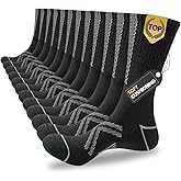 JOYNÉE 12 Pairs Mens Athletic Crew Socks Cushioned for Men Sports Running-Arch Support