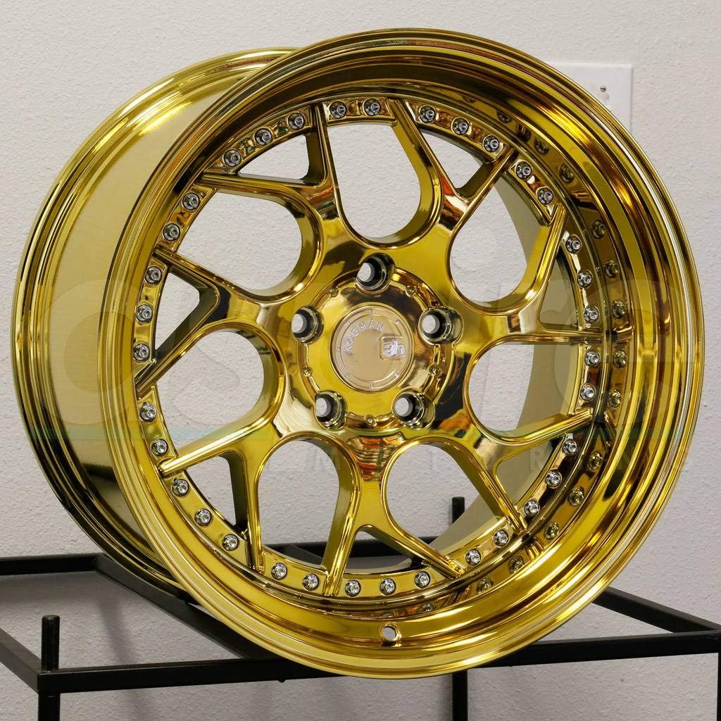 19x9.5 Aodhan DS01 DS1 5x114.3 22 Gold Vacuum Wheel Rim 73.1