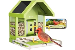 Birdfy Smart Bird Feeder with Camera, Durable Metal Feeders for Outdoors, Auto-Identify & Record Video, Instant Alert, Live Bird Watching Camera Solar, Gifts for Backyard Birder (AI Lifetime Free)