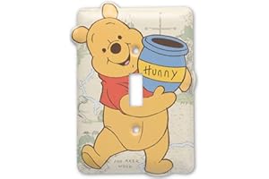 OPEN ROAD BRANDS Disney Winnie the Pooh Metal Light Switch Plate - Winnie the Pooh Switch Plate Decoration for Kids' Bedroom or Nursery