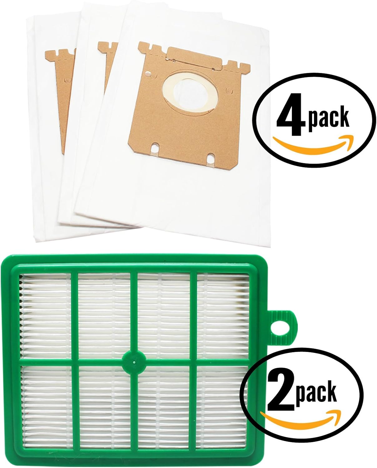 Upstart Battery 12 Replacement for Eureka EL6986 Vacuum Bags & 2 Filter - Compatible with Eureka Style OX Vacuum Bag & HF-12, HF-1 Filter