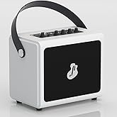 JUSTPRO Mini Guitar Amp, Portable Wireless Electric Guitar Bass Amplifier Rechargeable with BT, 7 Guitar Effects & Recording Interface for Guitar Indoor Outdoor Practice