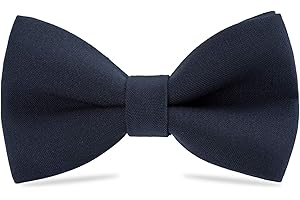 Classic Pre-Tied Bow Tie for Children & Adults Solid Color Adjustable Bowtie Gabardine