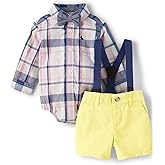 Gymboree baby-boys Long Sleeve Bodysuit and Chino Shorts Set
