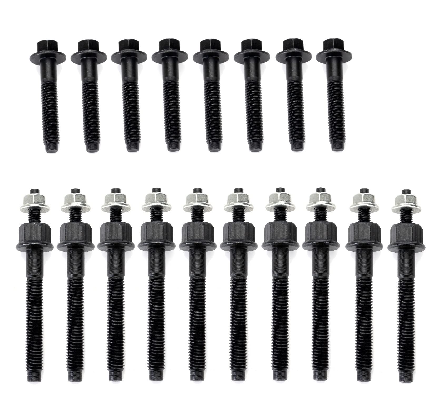 Photo 1 of RJSPHH Exhaust Manifold Bolts & Studs Hardware Kit set Compatible for 2009-2020 Chrysler Dodge Ram 5.7L V8 Engines. Complete set Left + Right