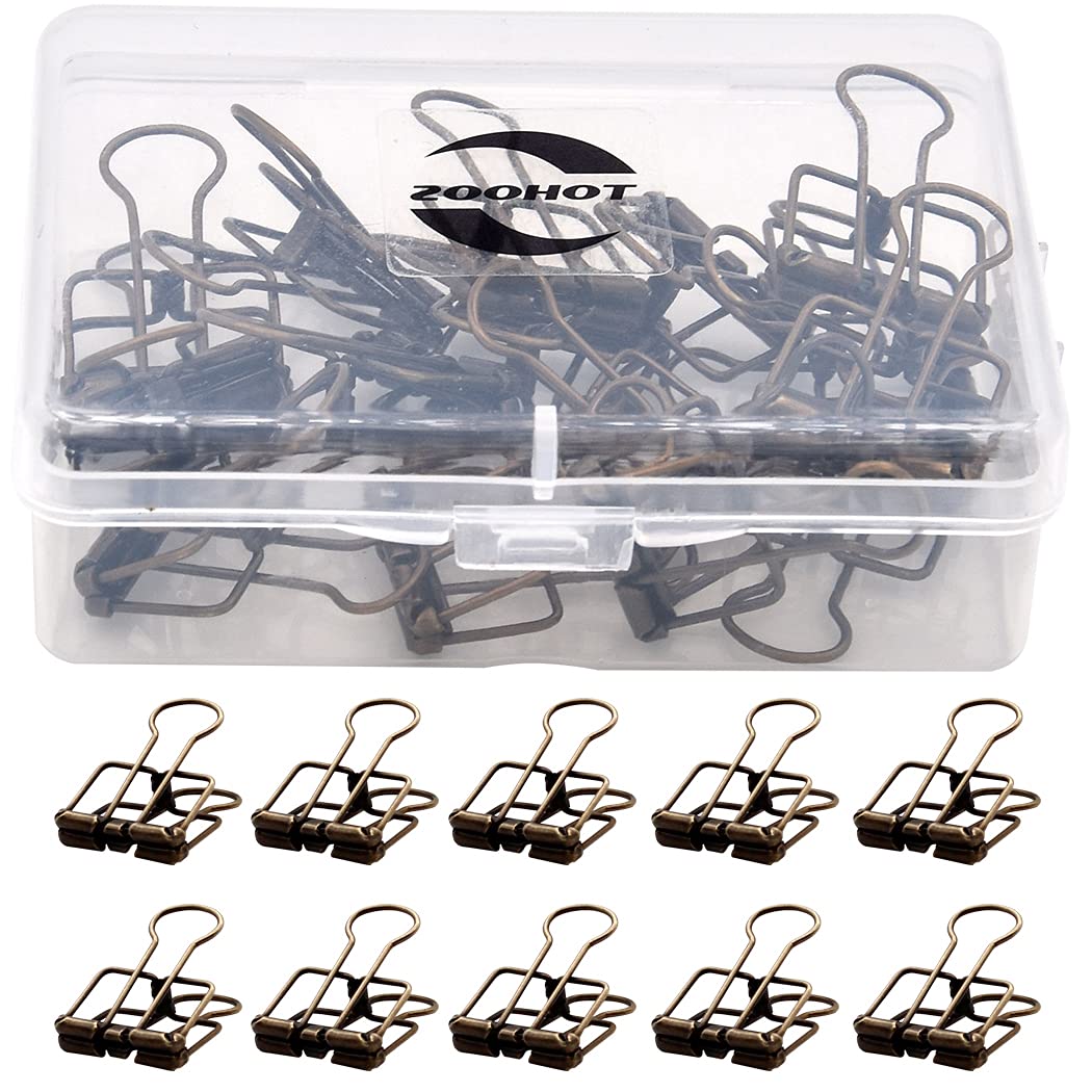 Zoohot 15 Pcs Clips for Home Office Supplier School Accessories - Bronze