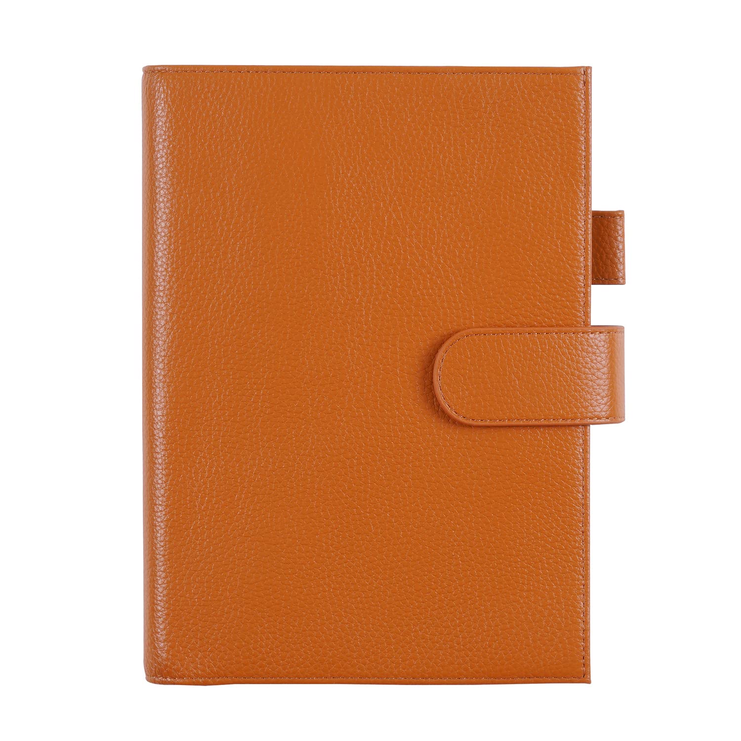 Moterm Leather Cover for A5 Notebook - Fits Hobonichi Cousin, Stalogy and Midori MD Planner, with Pen Loop, Card Slots and Back Pocket (Pebble Burnt Orange) — image 1