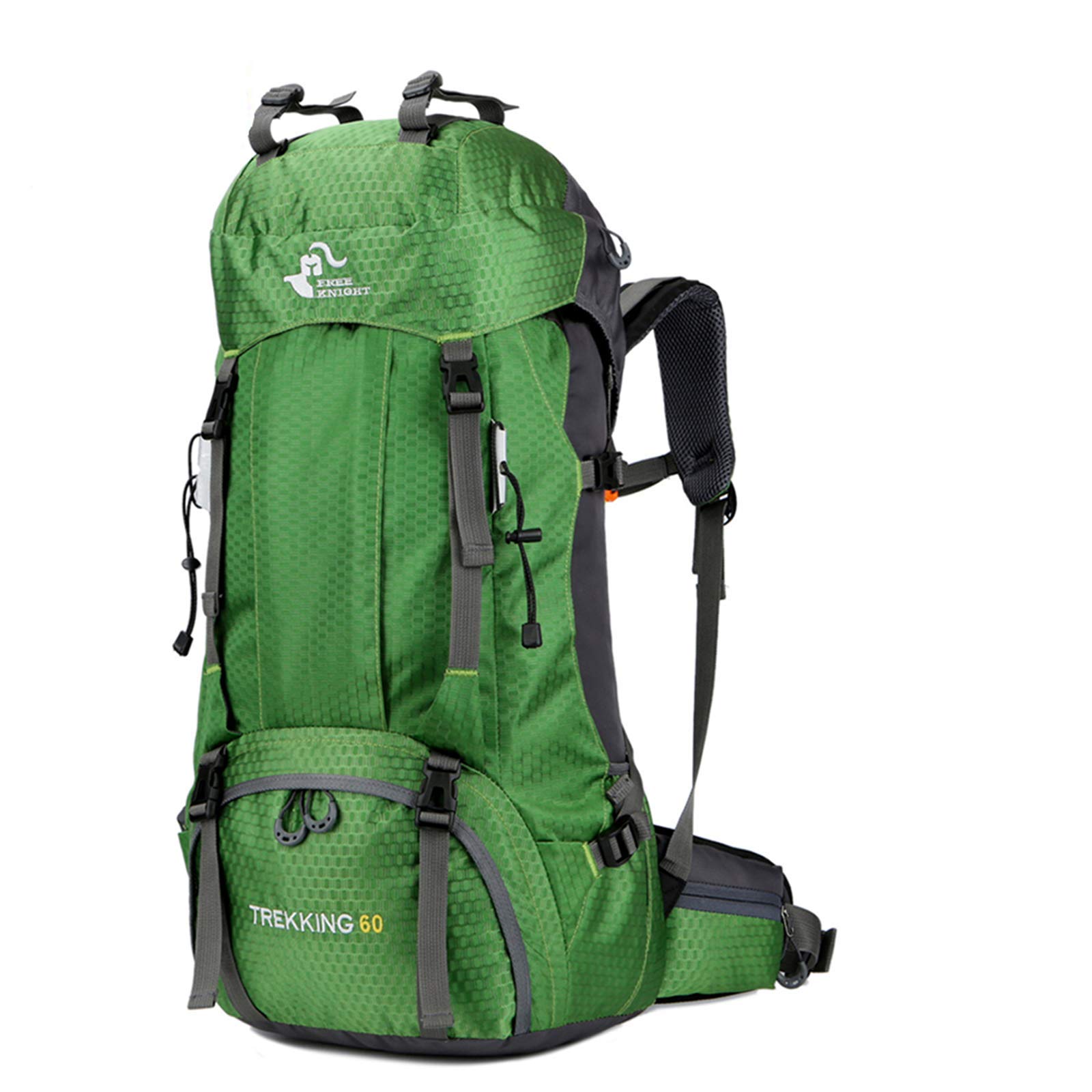 60L Waterproof Ultra Lightweight Packable Climbing Fishing Traveling Backpack Hiking Daypack,Backpack,Handy Foldable Camping Outdoor Backpack Bag with a Rain Cover (Green)