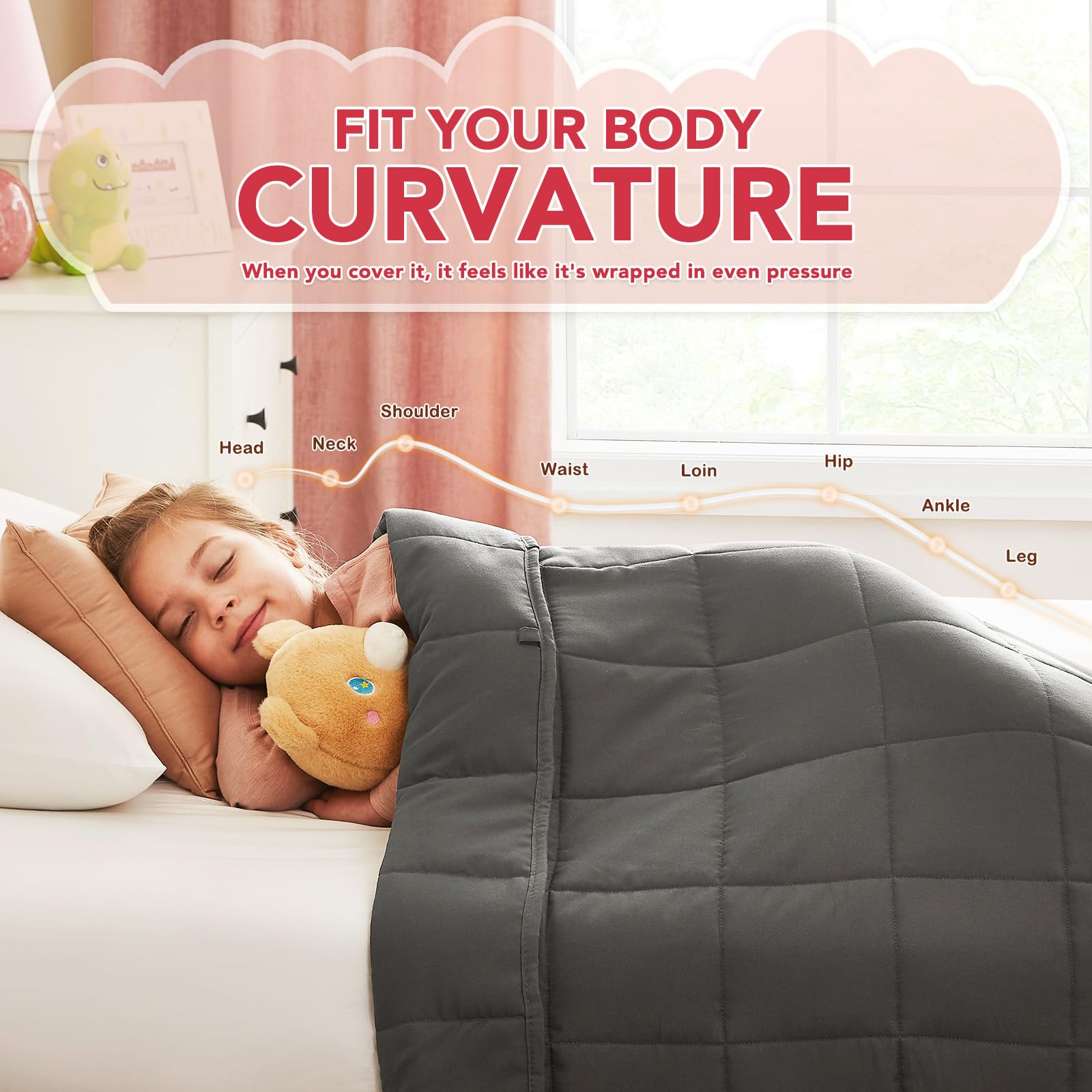 CuteKing Weighted Blanket (7lbs, 40