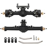 MEUS RACING Nylon SCX24 Axles with Isokinetic 3-Section CVD for Axial SCX24 C10 JLU Gladiator Bronco Deadbolt 1/24 RC Crawler, +5mm Widened and 52&deg; Max. Steering Angle