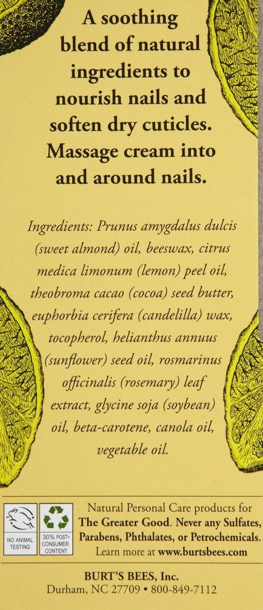 Burt's Bees Lemon Butter Cuticle Creme - 0.6 oz - 2 pk: Beauty